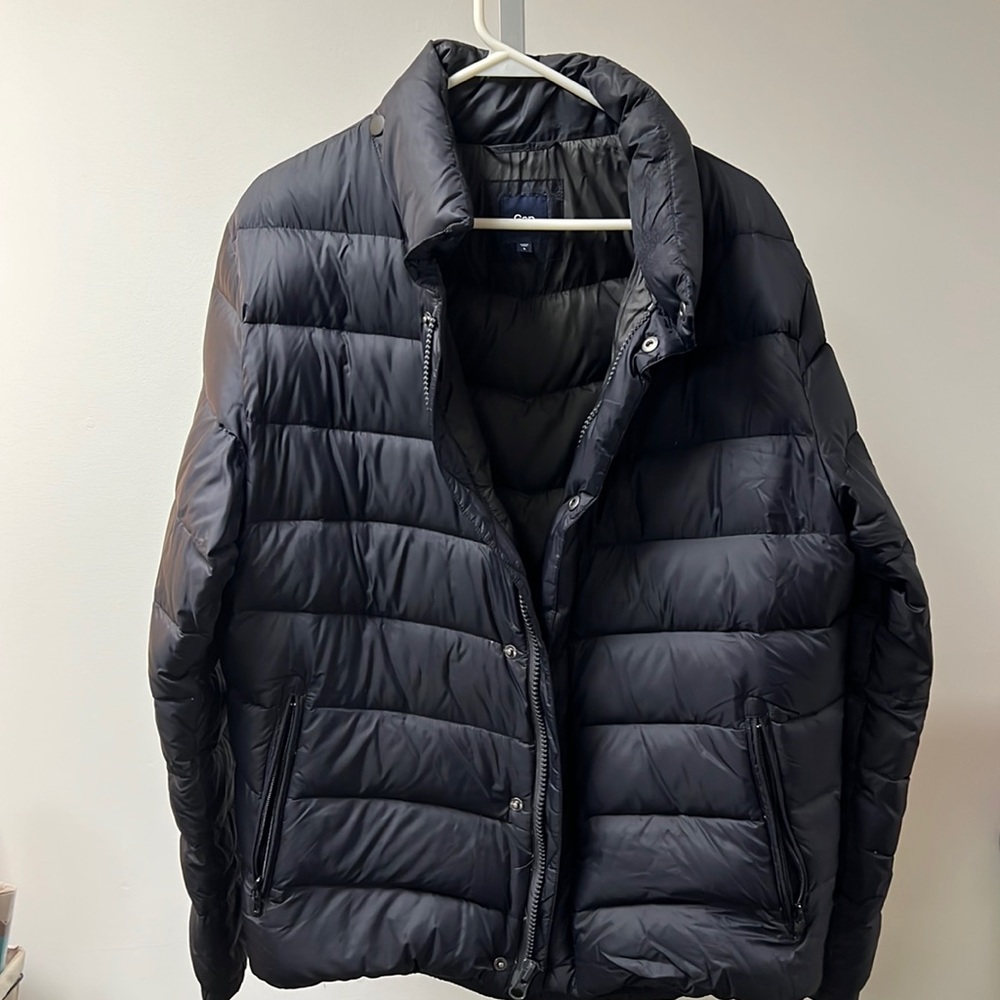 Gap mens puffer jacket navy size large